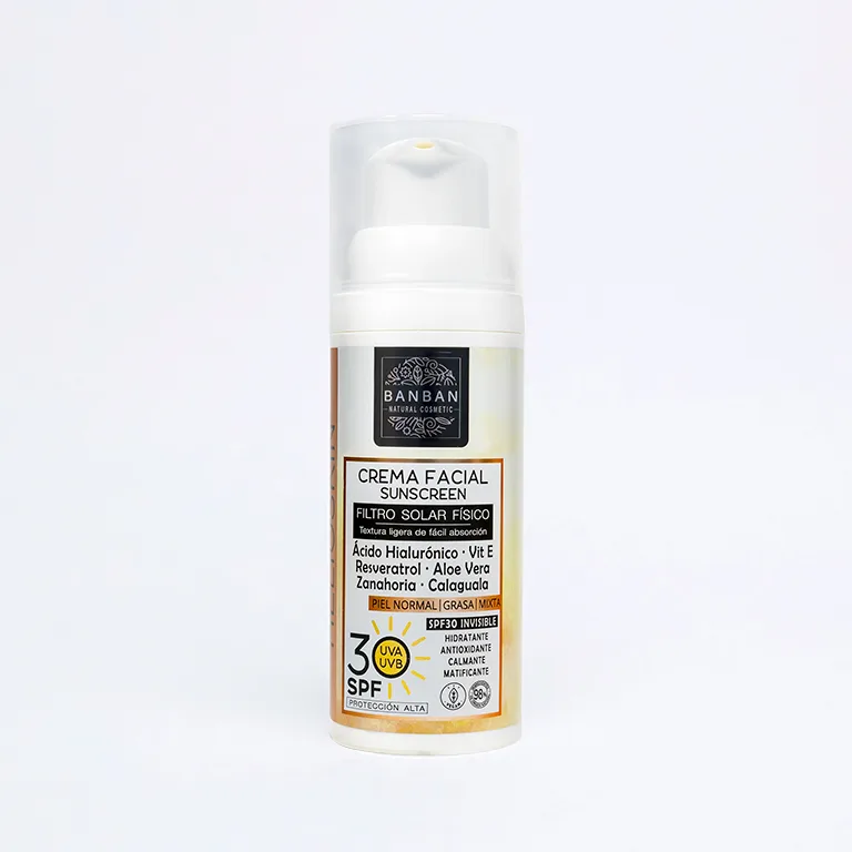 Cremă Solară Hidratantă SPF30 -  Piele Normală/Mixtă